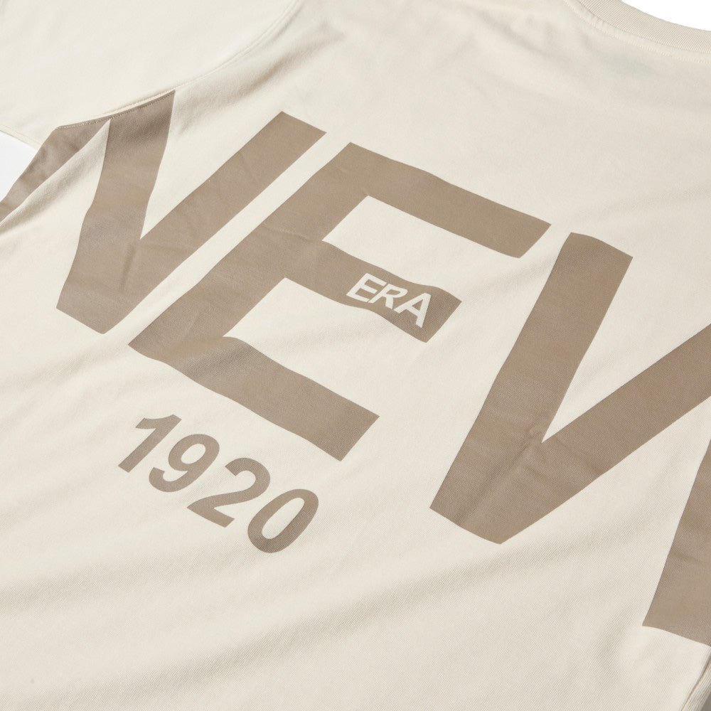 New Era Zoom Up Logo 1920 261 Cream Oversize Short Sleeve T-Shirt