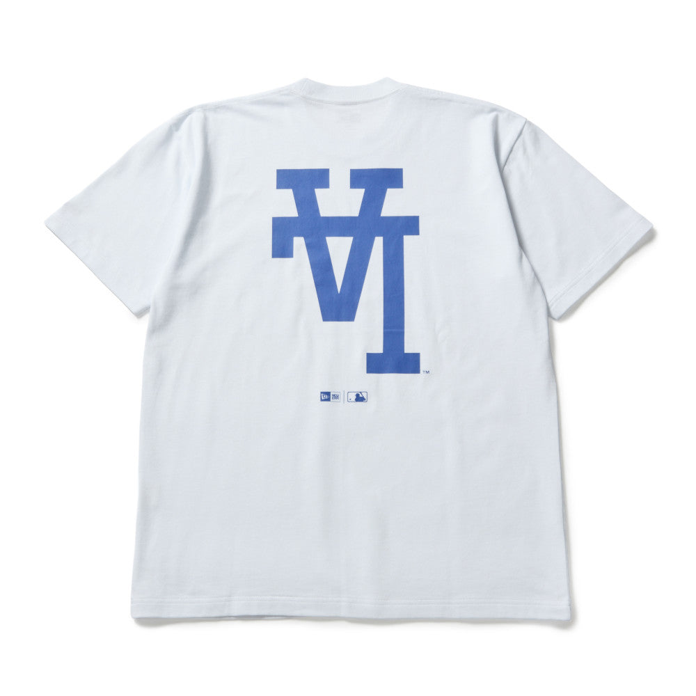 New Era Los Angeles Dodgers Upside Down White Short Sleeve T-Shirt