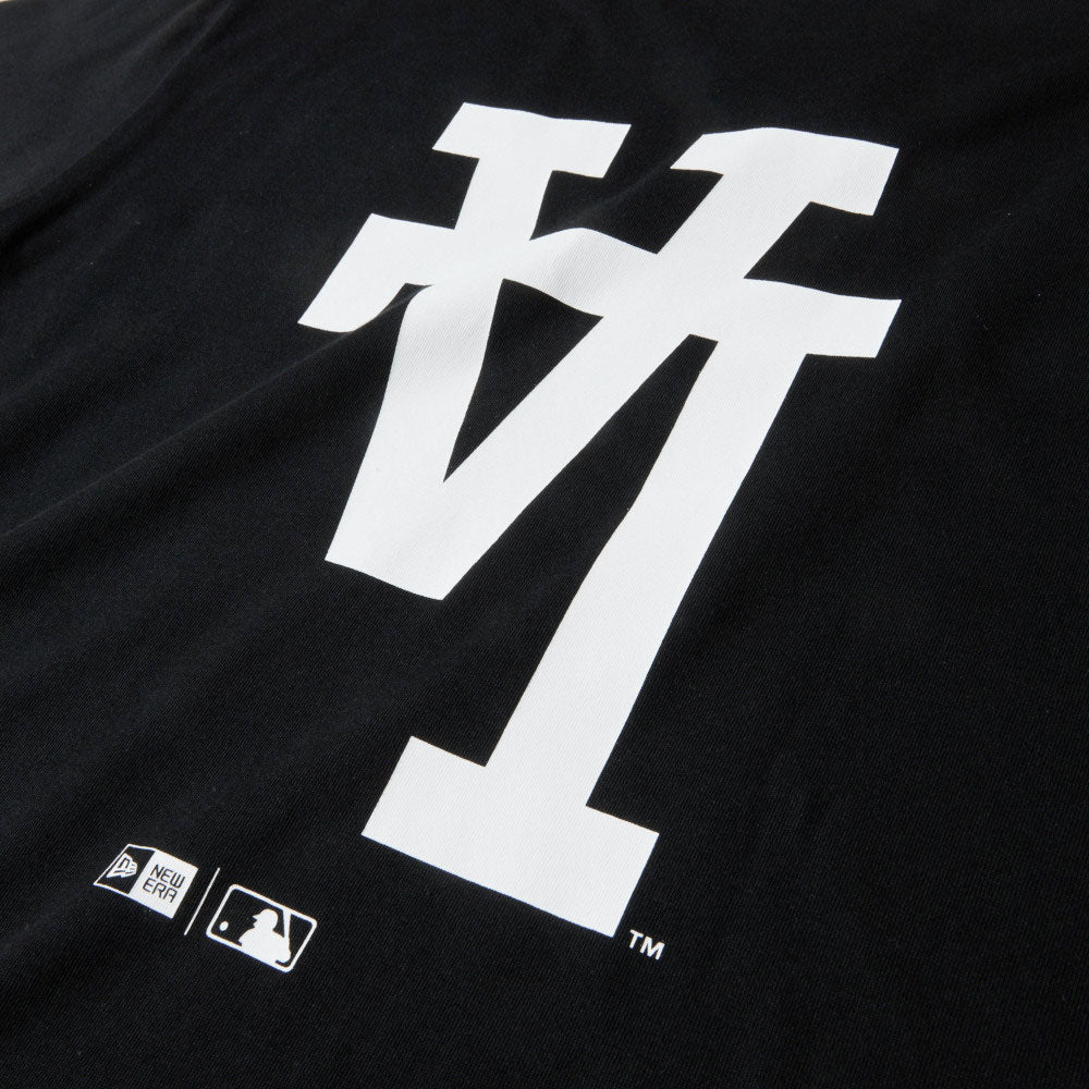 New Era Los Angeles Dodgers Upside Down Black Short Sleeve T-Shirt