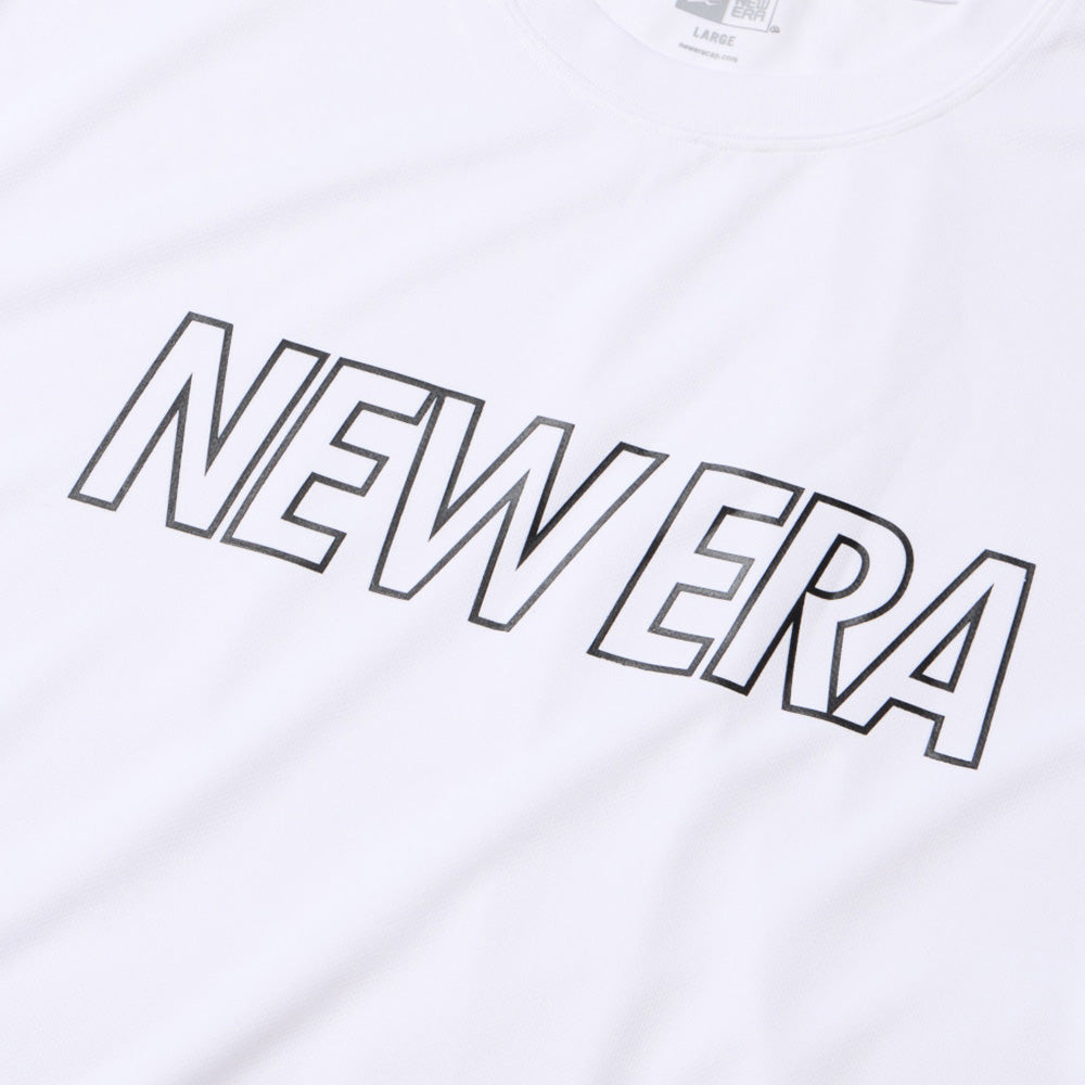 Wordmark White Short Sleeve Tech T-Shirt