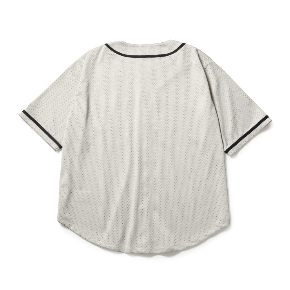New Era Box Logo Stone Mesh Short Sleeve Baseball Shirt