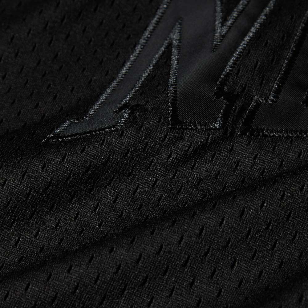New Era Box Logo Black Mesh Short Sleeve Baseball Shirt