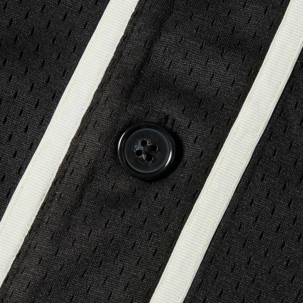 New Era Box Logo Black Mesh Short Sleeve Baseball Shirt