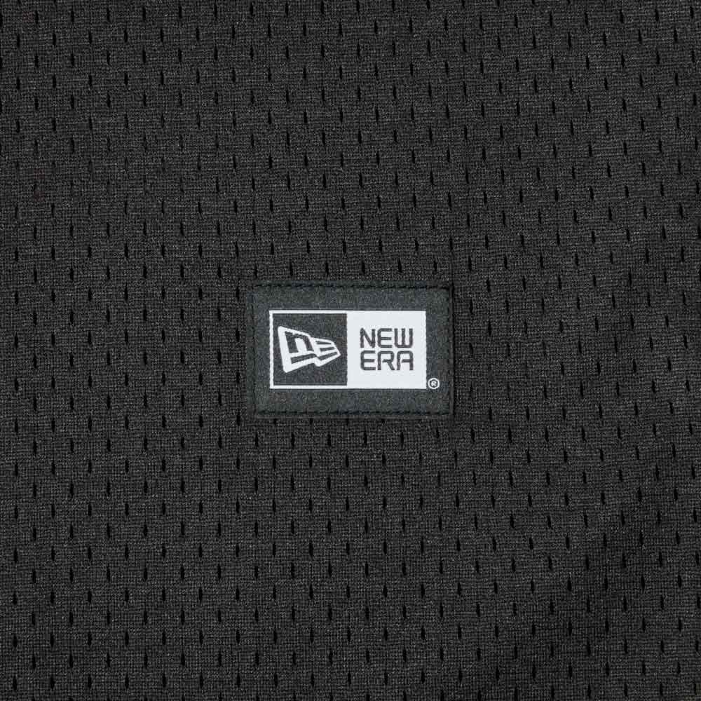 New Era Box Logo Black Mesh Short Sleeve Baseball Shirt