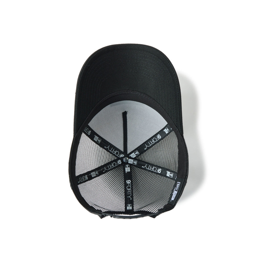 TPU Box Logo White Black Youth 9FORTY A-Frame Trucker Cap