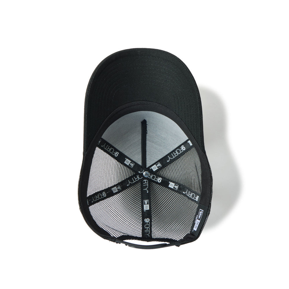 TPU Box Logo Tonal Black Youth 9FORTY A-Frame Trucker Cap