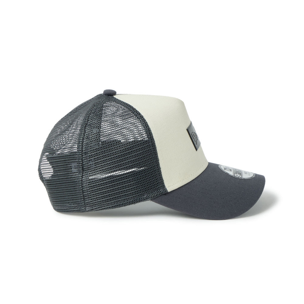 TPU Box Logo Cream Grey Youth 9FORTY A-Frame Trucker Cap