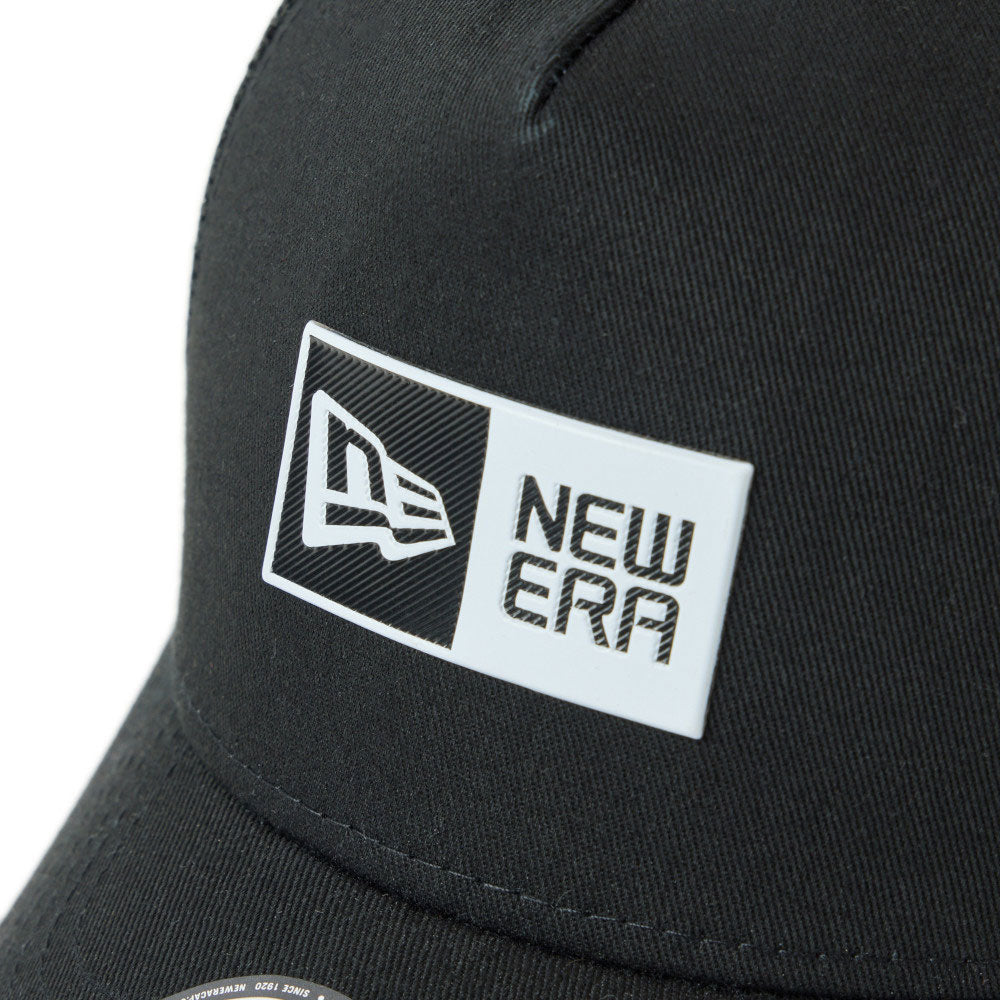 New Era TPU Box Logo Black Youth 9FORTY A-Frame Trucker Cap