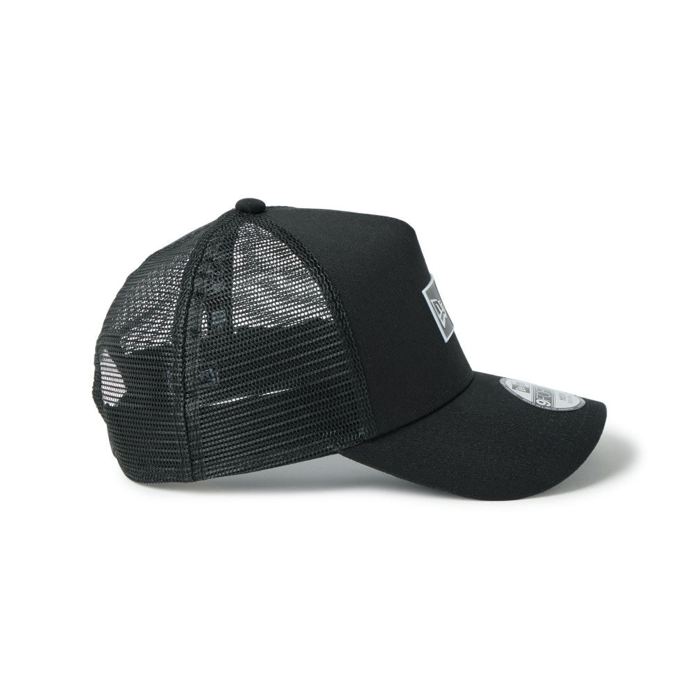 New Era TPU Box Logo Black Youth 9FORTY A-Frame Trucker Cap