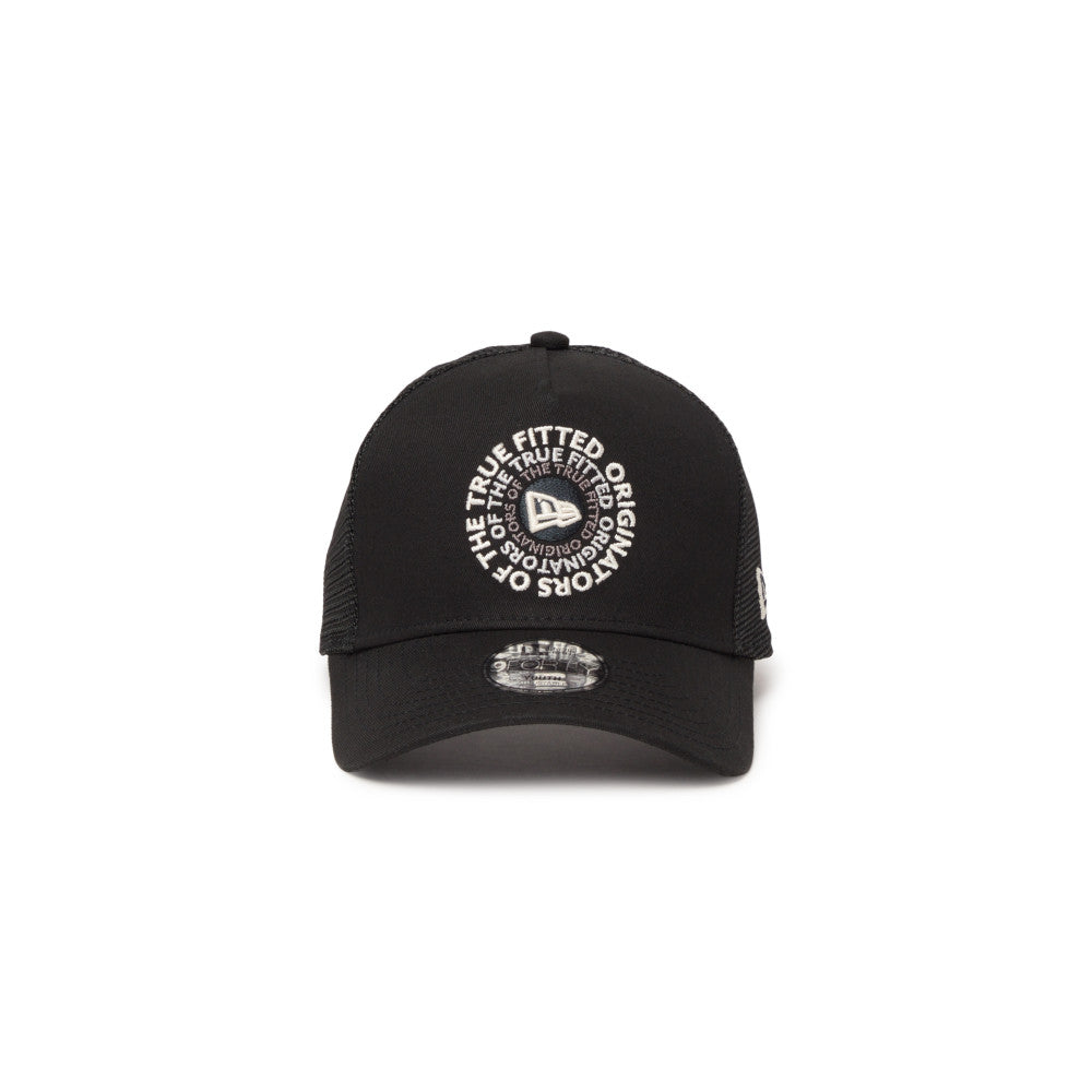 New Era Circle Originators of the True Fitted Black Youth 9FORTY A-Frame Trucker Cap