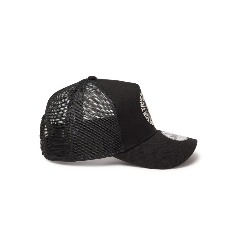 New Era Circle Originators of the True Fitted Black Youth 9FORTY A-Frame Trucker Cap