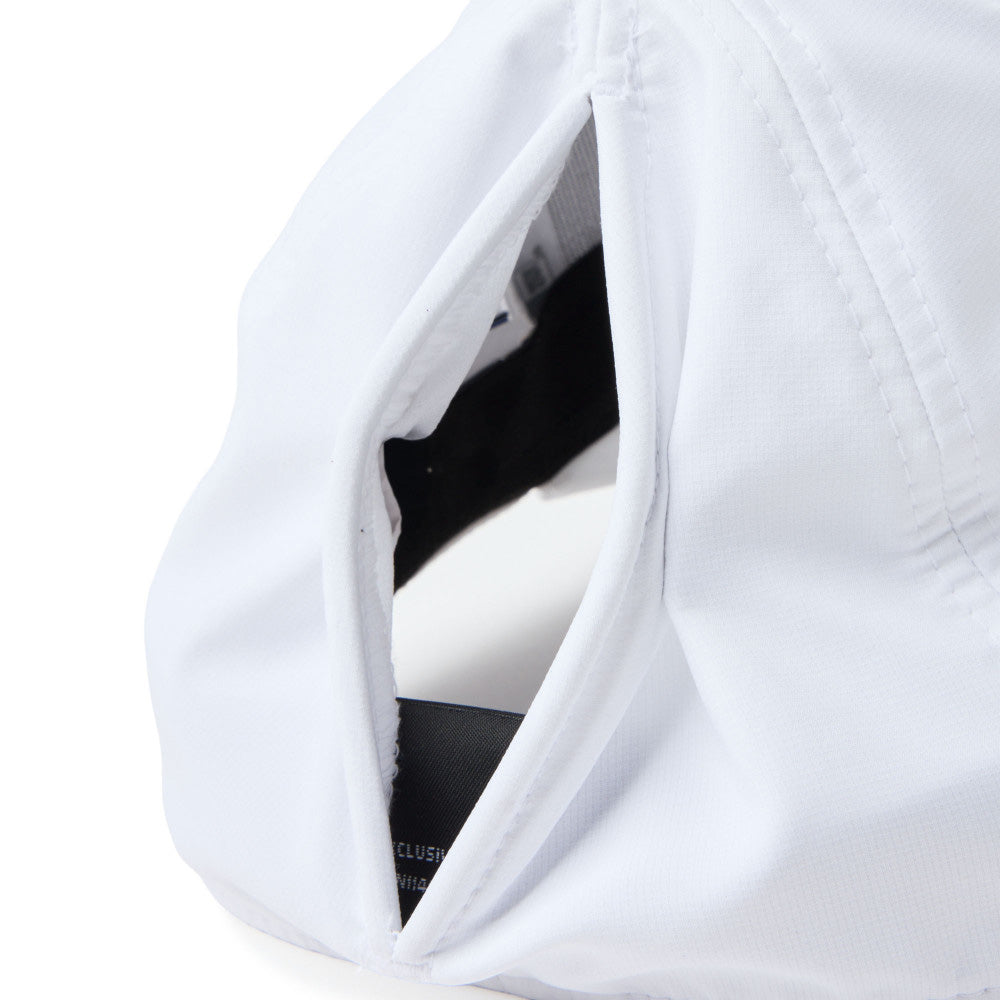 New Era Wordmark Woman Performance White 39THIRTY Open Back Stretch Adjustable Cap