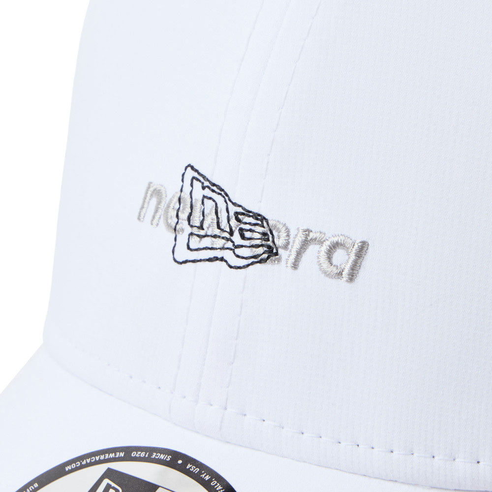 New Era Wordmark Woman Performance White 39THIRTY Open Back Stretch Adjustable Cap