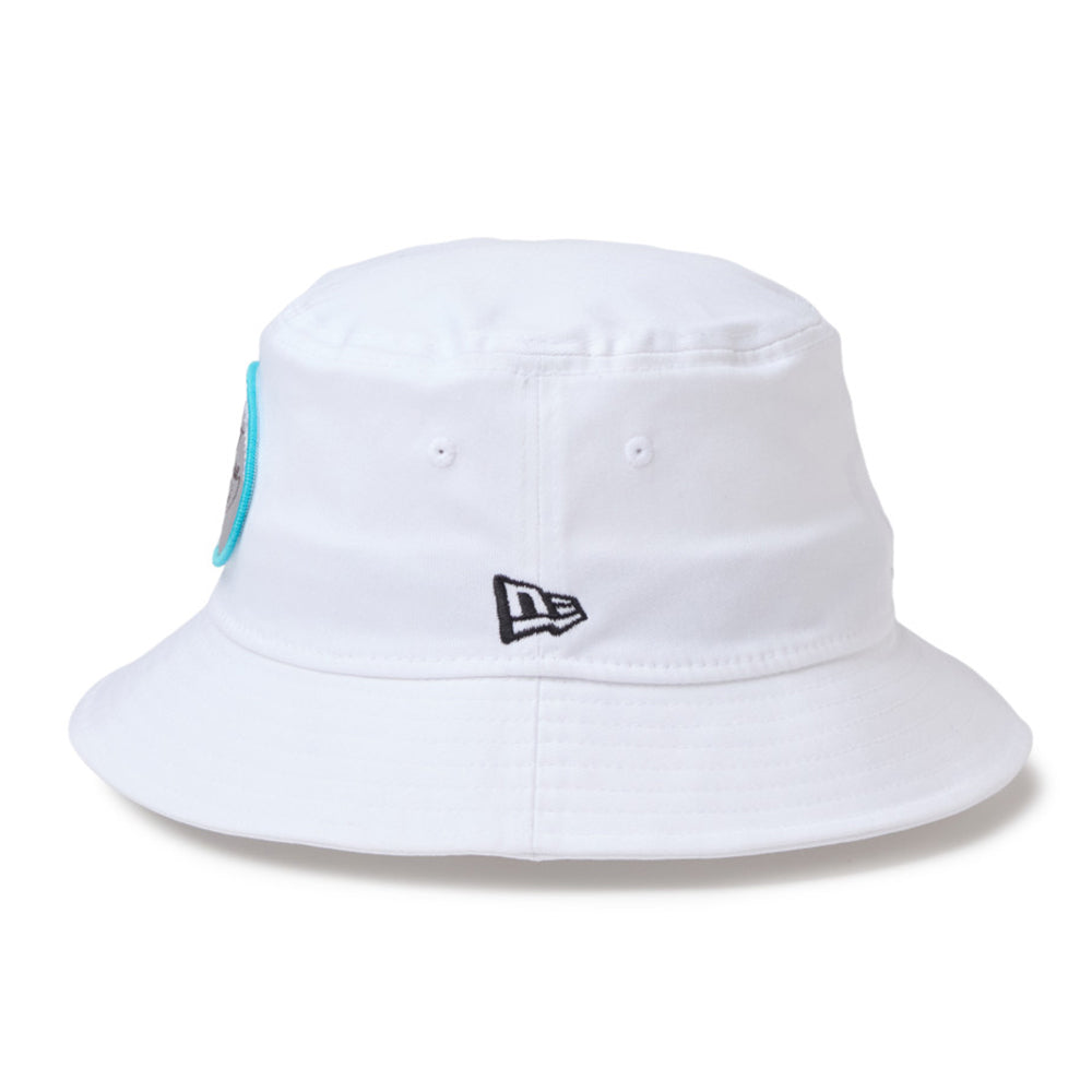 Script Oval Patch White Golf Bucket Hat