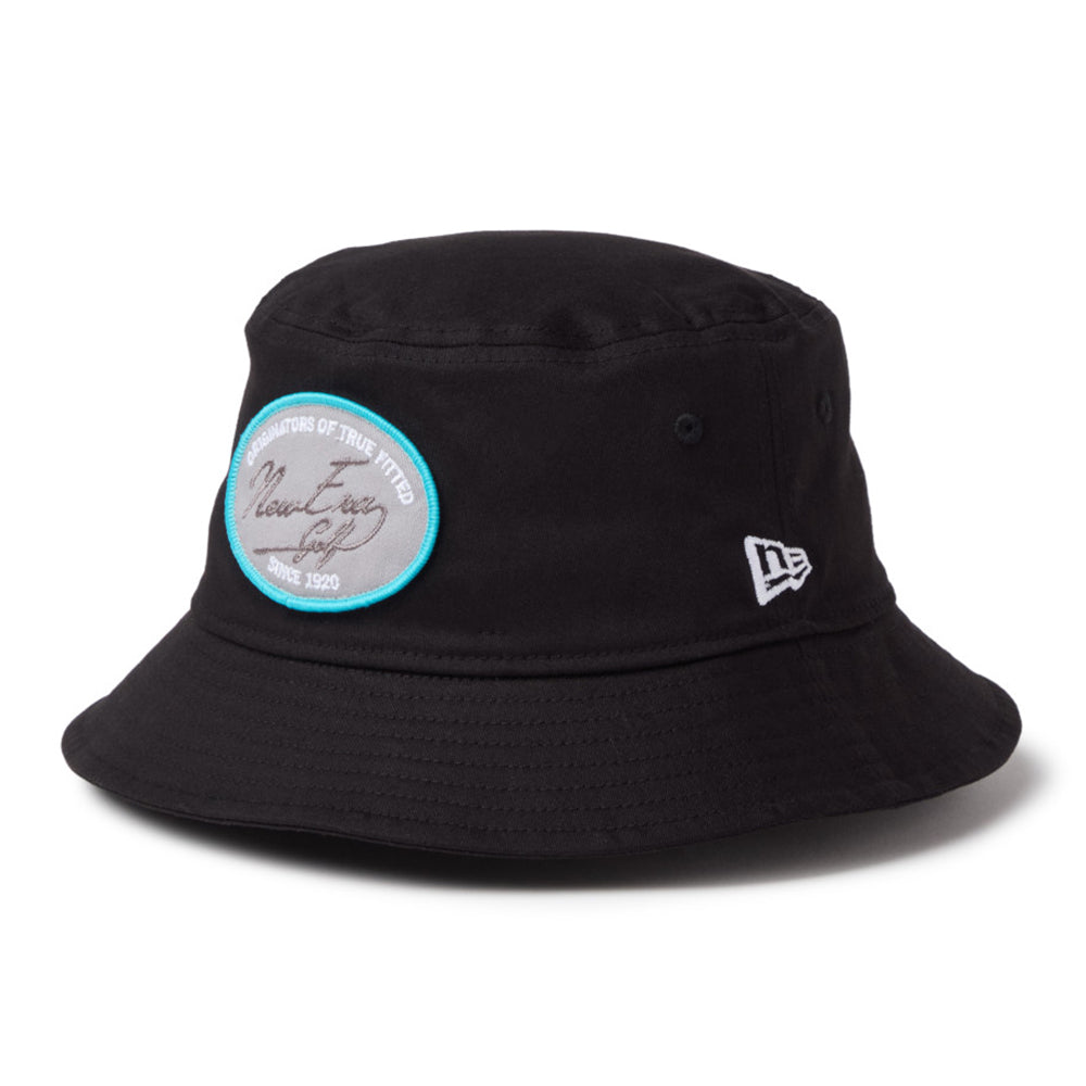 Script Oval Patch Black Golf Bucket Hat