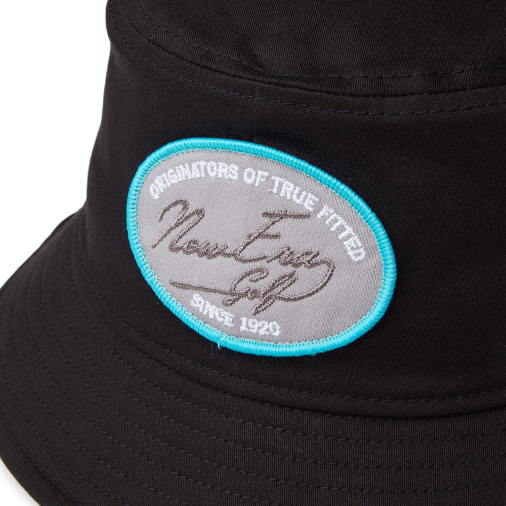Script Oval Patch Black Golf Bucket Hat