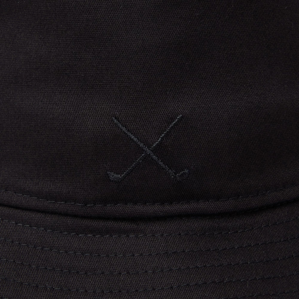 Script Oval Patch Black Golf Bucket Hat