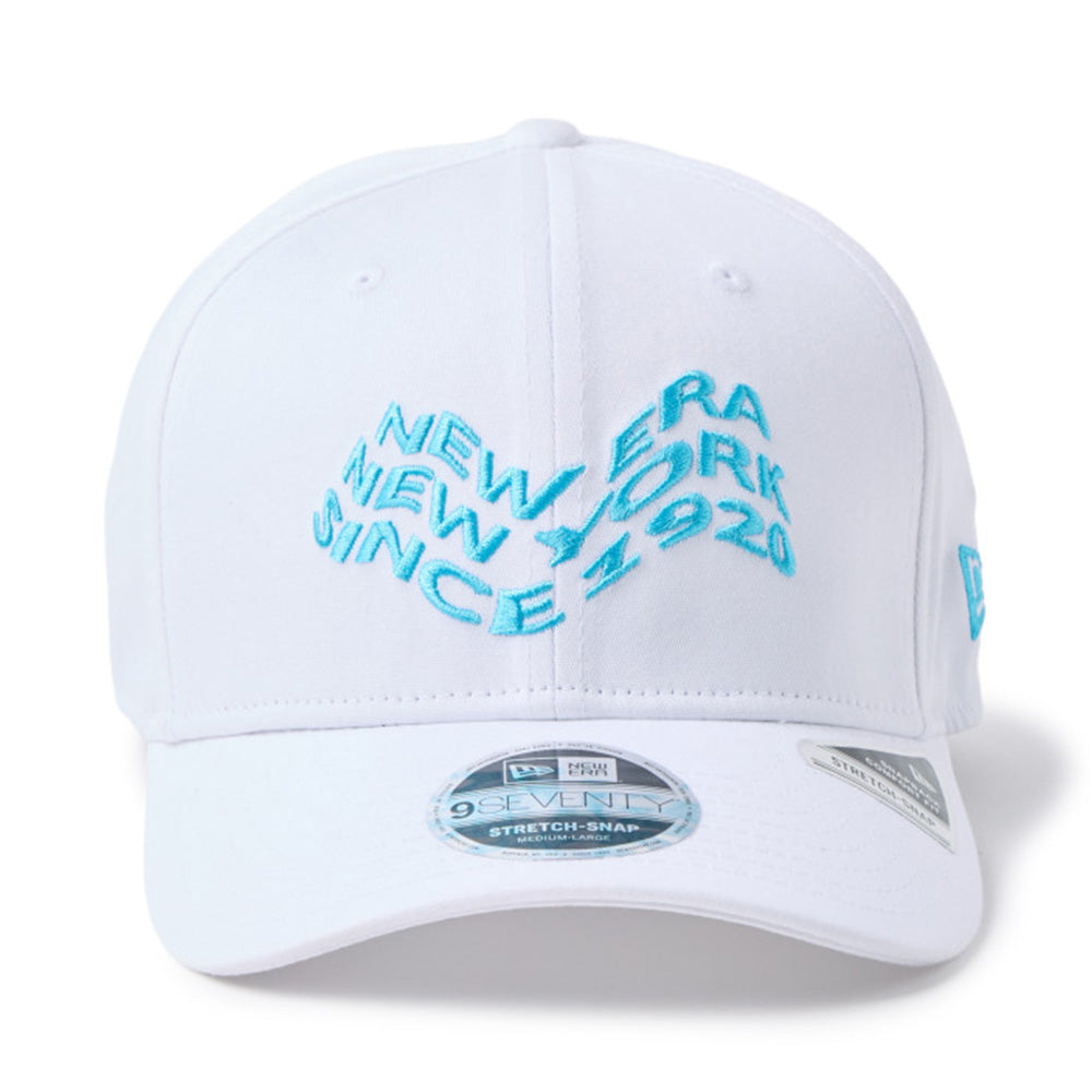 New Era Golf Wave Logo White 9SEVENTY Stretch Snapback Cap
