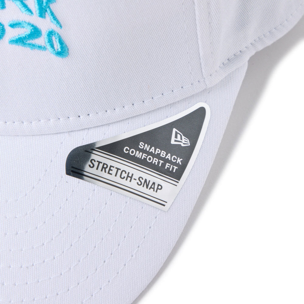 New Era Golf Wave Logo White 9SEVENTY Stretch Snapback Cap