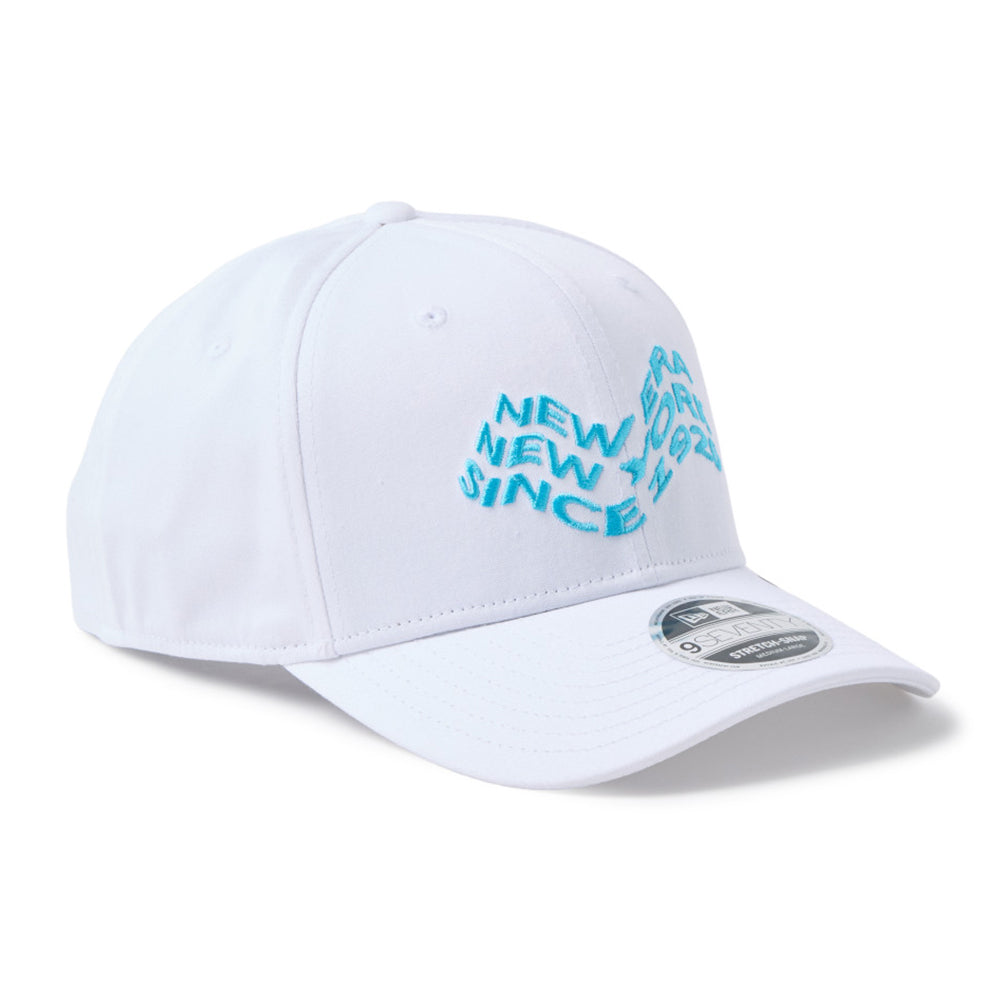 New Era Golf Wave Logo White 9SEVENTY Stretch Snapback Cap