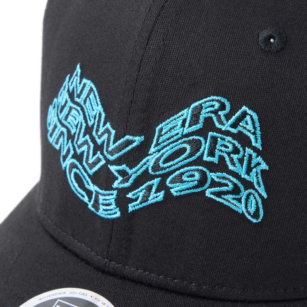 New Era Golf Wave Logo Black 9SEVENTY Stretch Snapback Cap