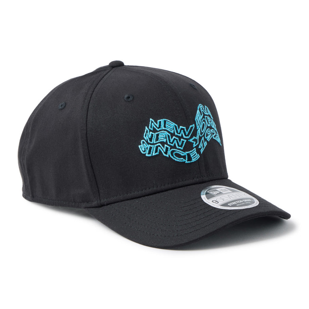 New Era Golf Wave Logo Black 9SEVENTY Stretch Snapback Cap