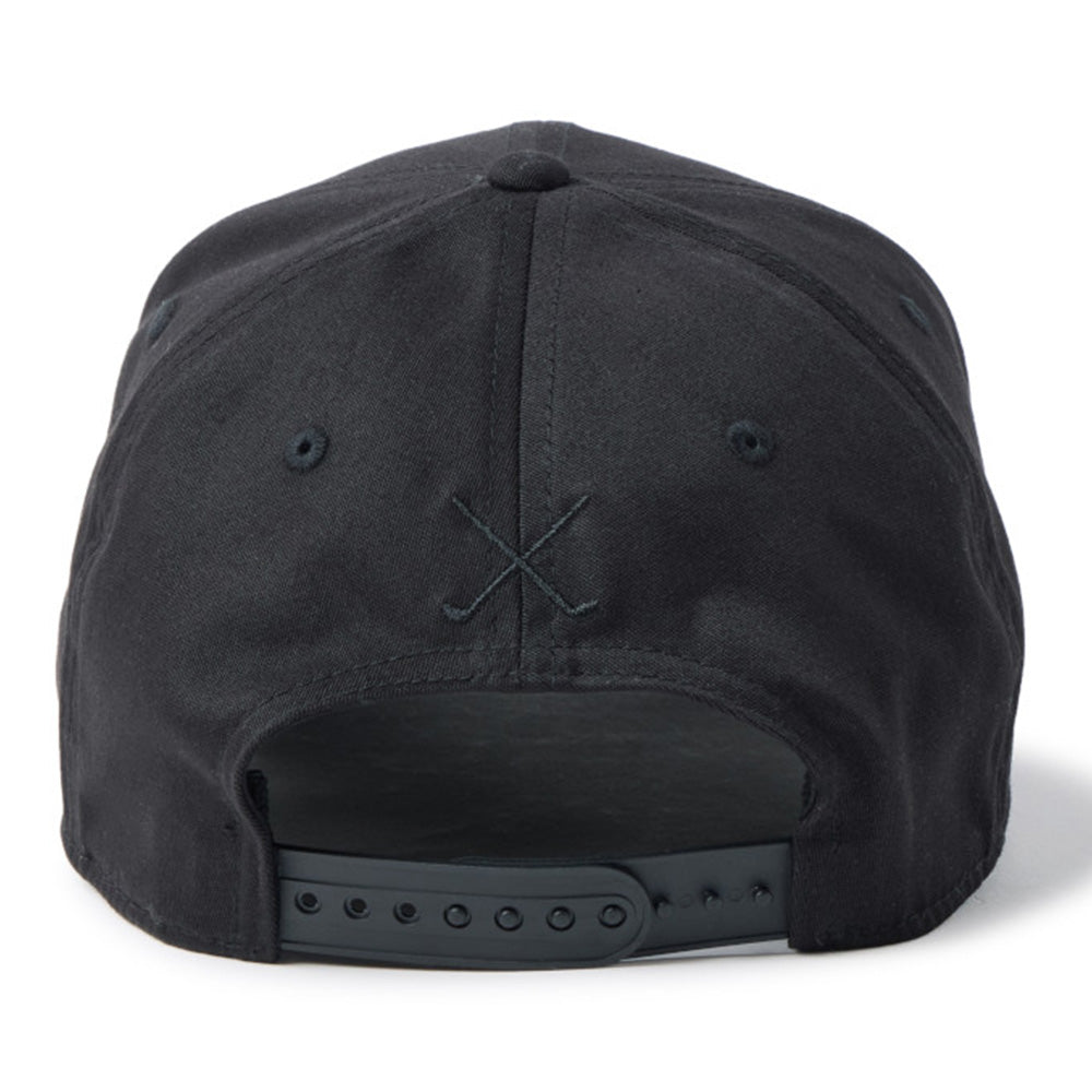 New Era Golf Wave Logo Black 9SEVENTY Stretch Snapback Cap