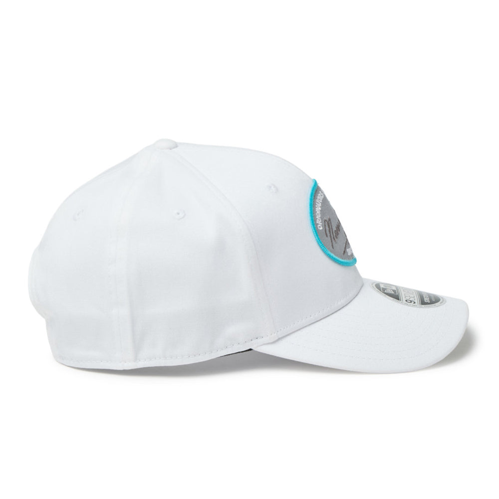 Script Oval Patch White Golf 9SEVENTY Stretch Snapback Cap