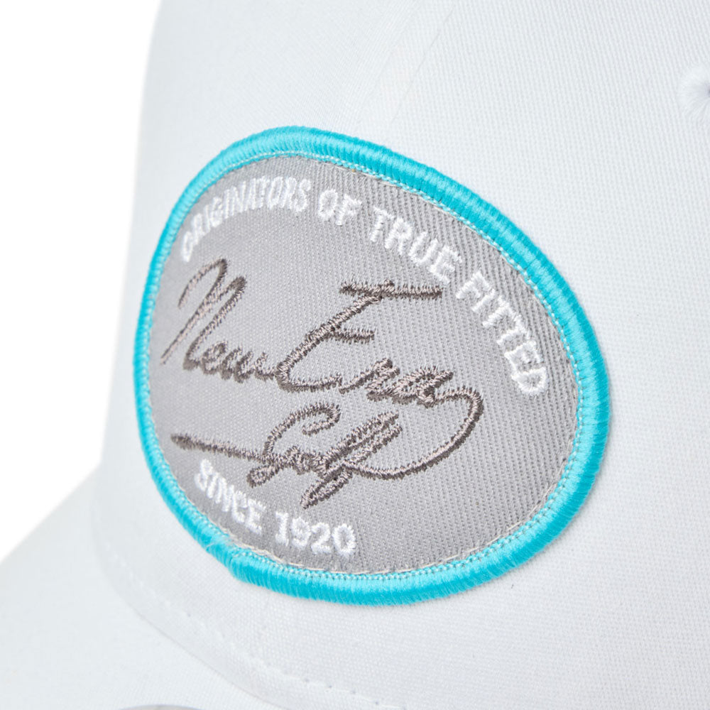 Script Oval Patch White Golf 9SEVENTY Stretch Snapback Cap