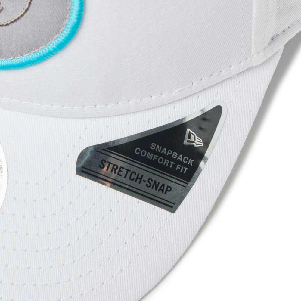 Script Oval Patch White Golf 9SEVENTY Stretch Snapback Cap