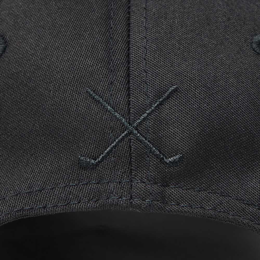 Script Oval Patch Black Golf 9SEVENTY Stretch Snapback Cap