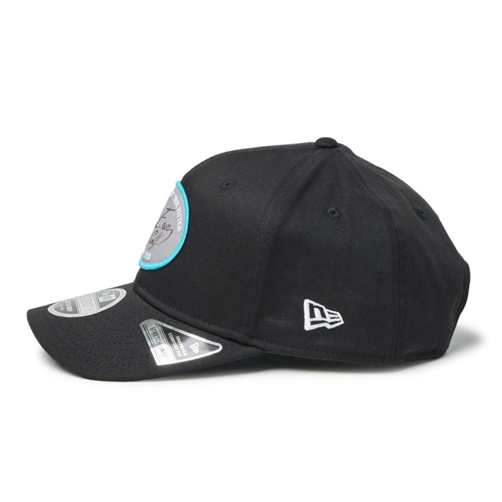 Script Oval Patch Black Golf 9SEVENTY Stretch Snapback Cap