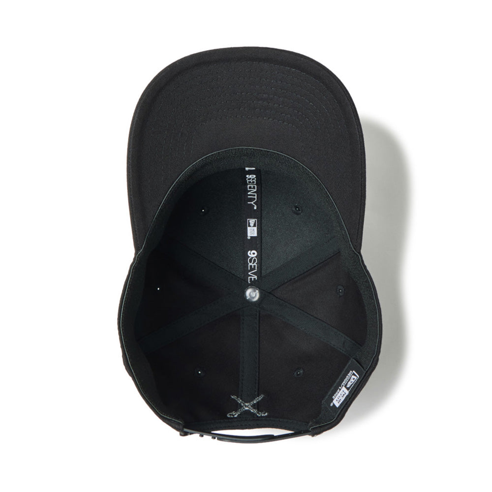 Script Oval Patch Black Golf 9SEVENTY Stretch Snapback Cap