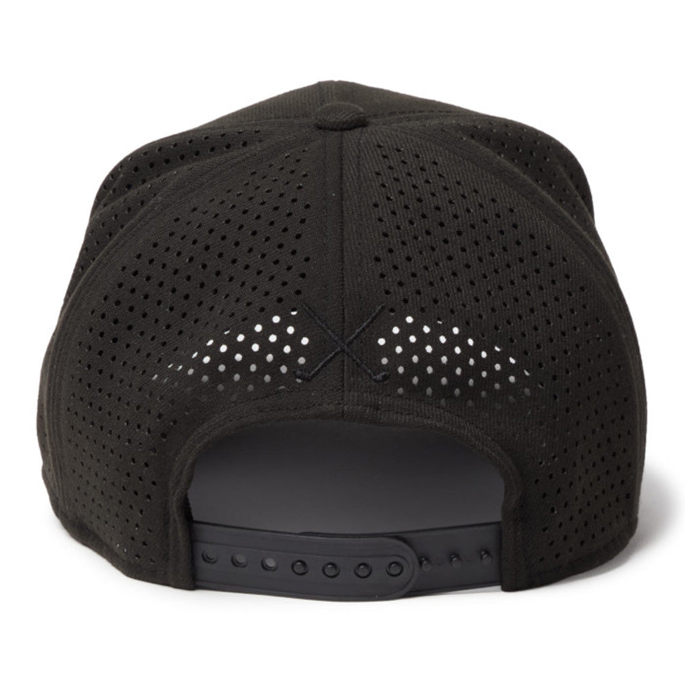 New Era Golf Laser Perforated Black 9SEVENTY Stretch Snapback Cap