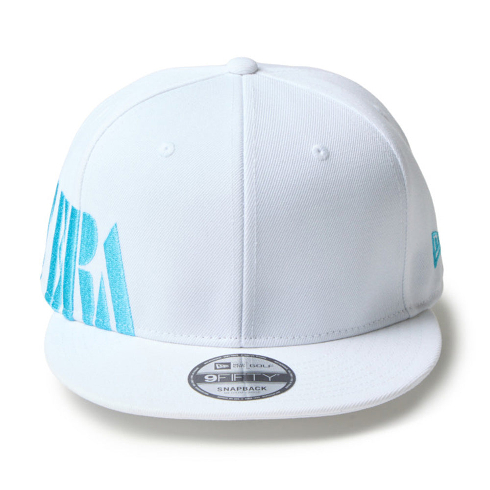 Wordmark Golf Stencil Logo White 9FIFTY Snapback Cap