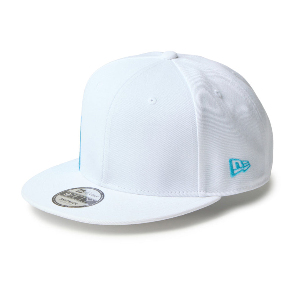 Wordmark Golf Stencil Logo White 9FIFTY Snapback Cap