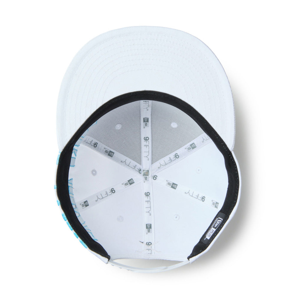 Wordmark Golf Stencil Logo White 9FIFTY Snapback Cap