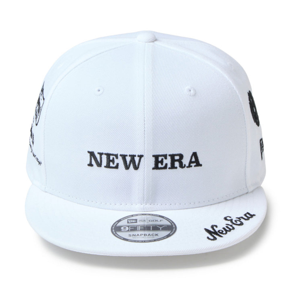 New Era Wordmark Golf NE Archive White 9FIFTY Snapback Cap