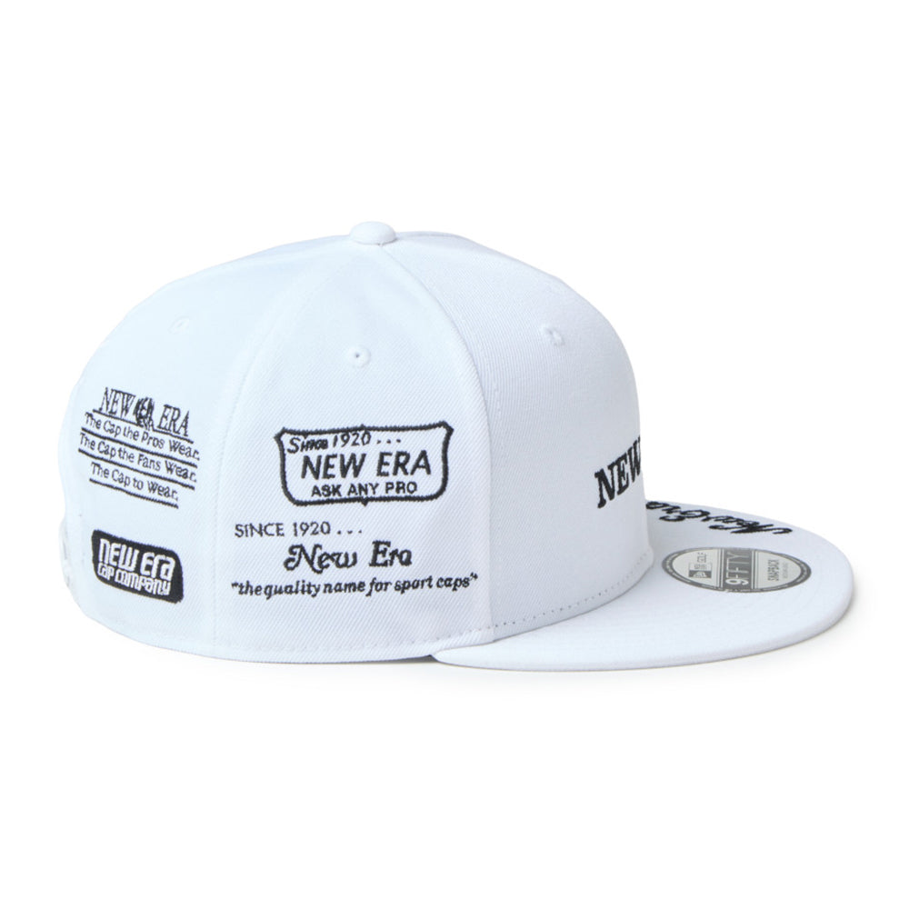 New Era Wordmark Golf NE Archive White 9FIFTY Snapback Cap