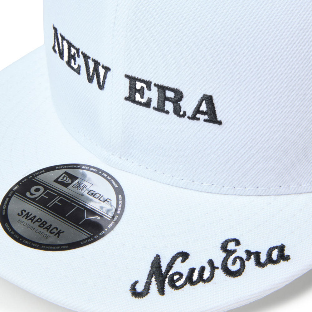 New Era Wordmark Golf NE Archive White 9FIFTY Snapback Cap