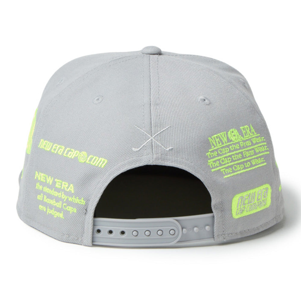 New Era Wordmark Golf NE Archive Grey 9FIFTY Snapback Cap