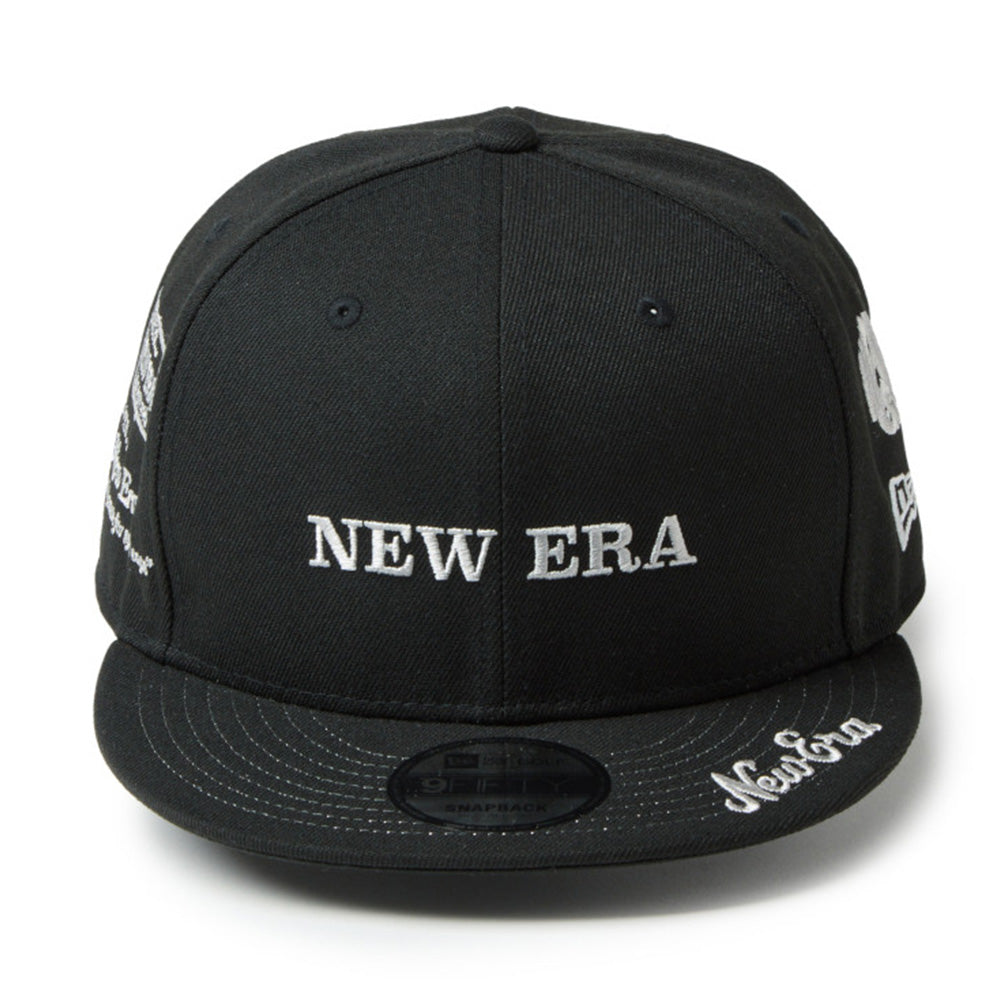 New Era Wordmark Golf NE Archive Black 9FIFTY Snapback Cap