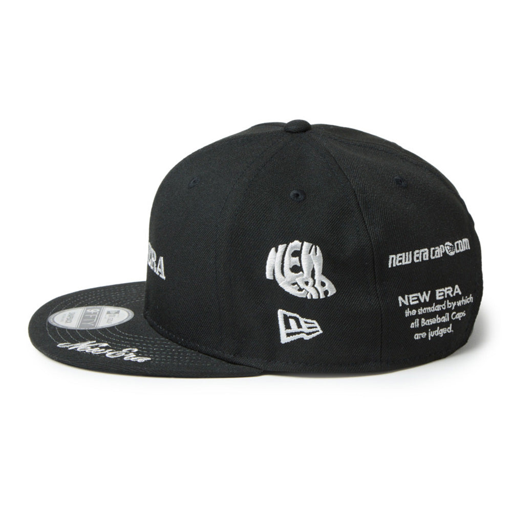 New Era Wordmark Golf NE Archive Black 9FIFTY Snapback Cap