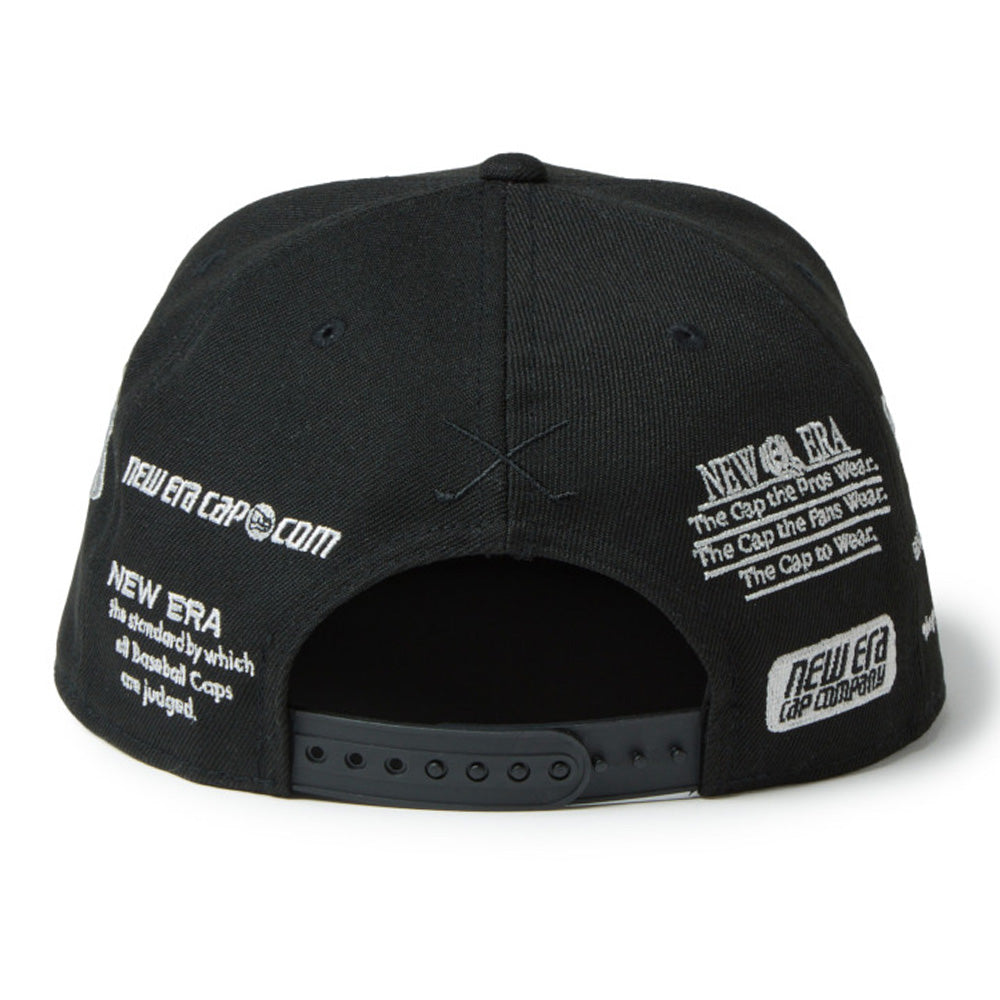 New Era Wordmark Golf NE Archive Black 9FIFTY Snapback Cap