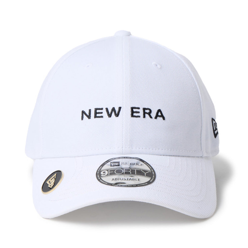 New Era Wordmark Golf White 9FORTY Velcro Strap Adjustable Cap