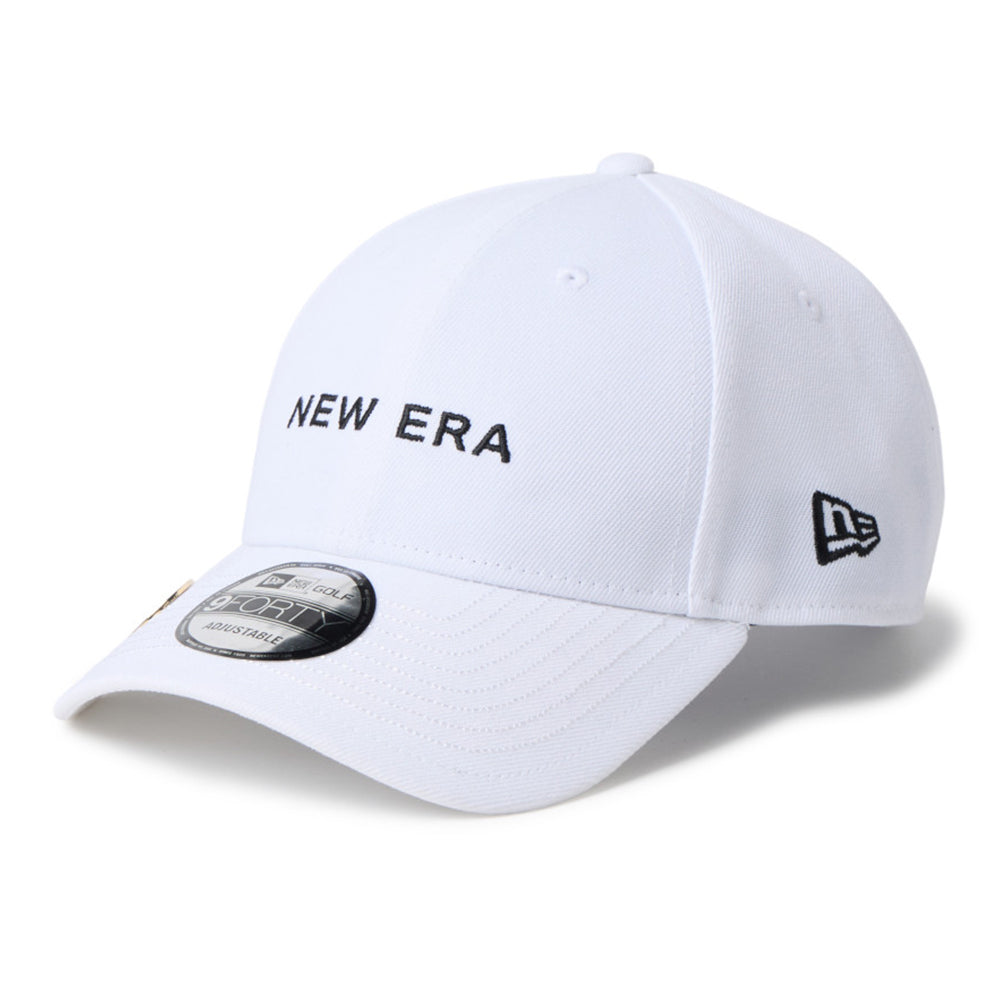 New Era Wordmark Golf White 9FORTY Velcro Strap Adjustable Cap