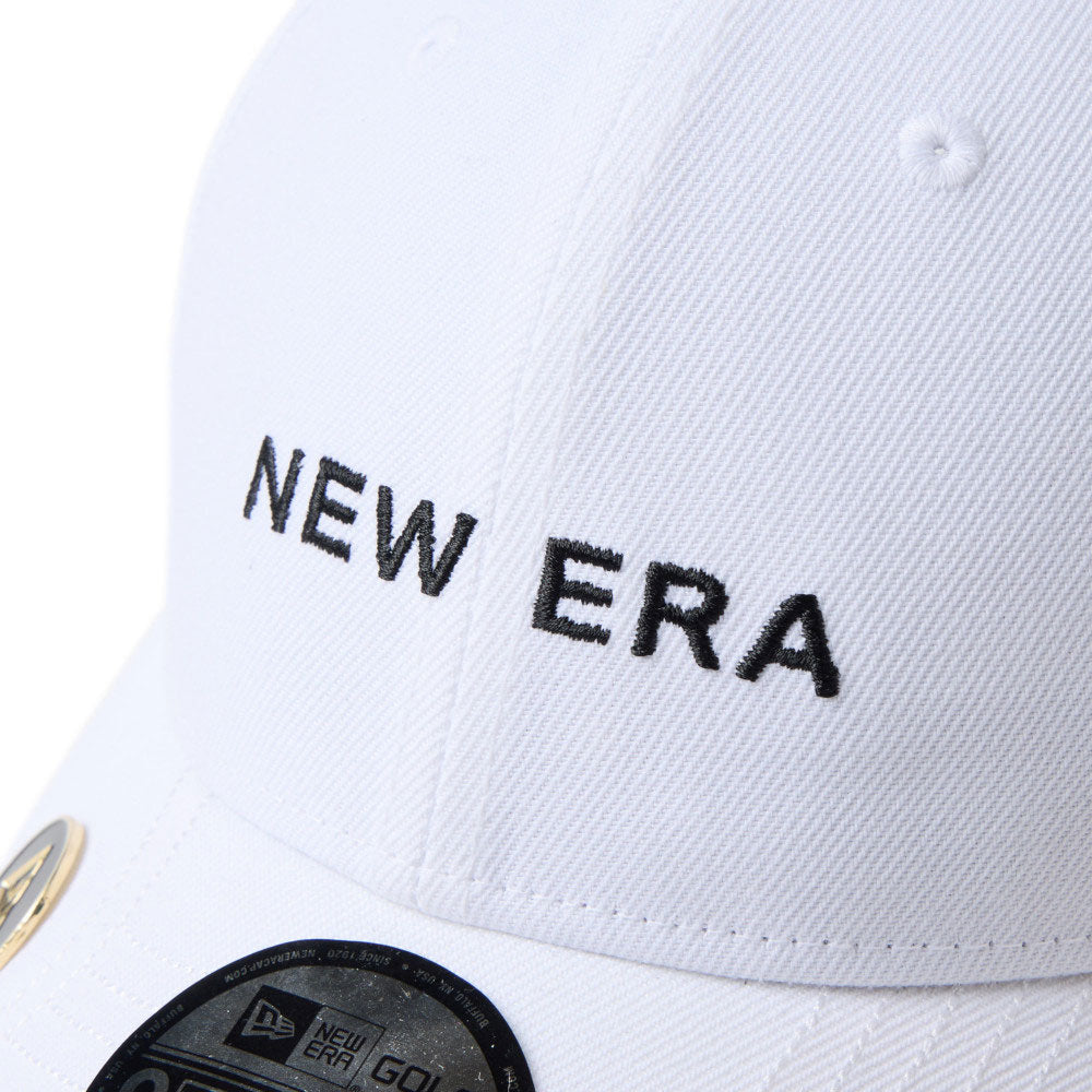 New Era Wordmark Golf White 9FORTY Velcro Strap Adjustable Cap
