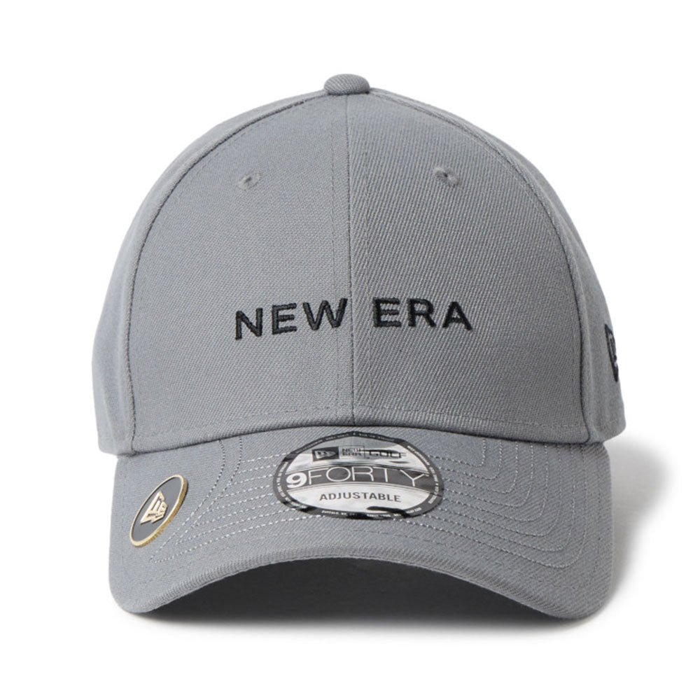 New Era Wordmark Golf Grey 9FORTY Velcro Strap Adjustable Cap