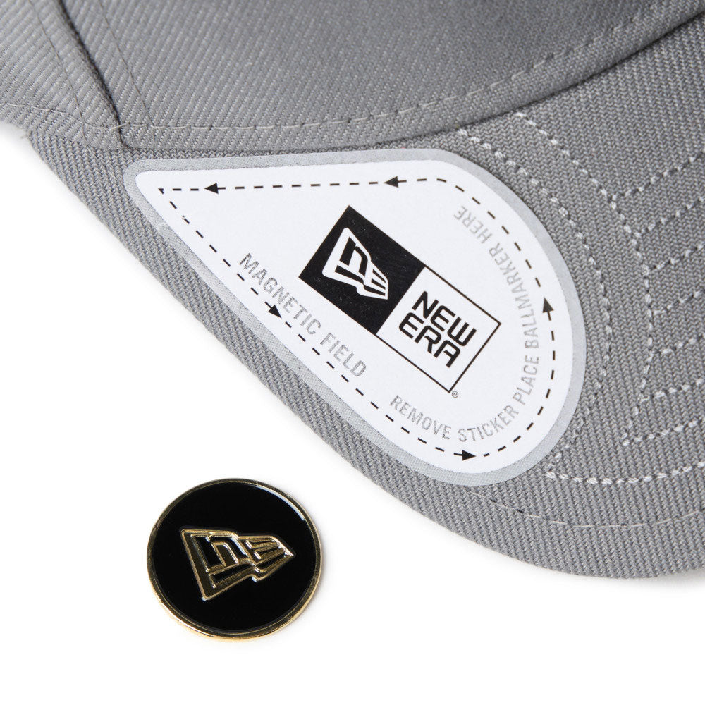 New Era Wordmark Golf Grey 9FORTY Velcro Strap Adjustable Cap
