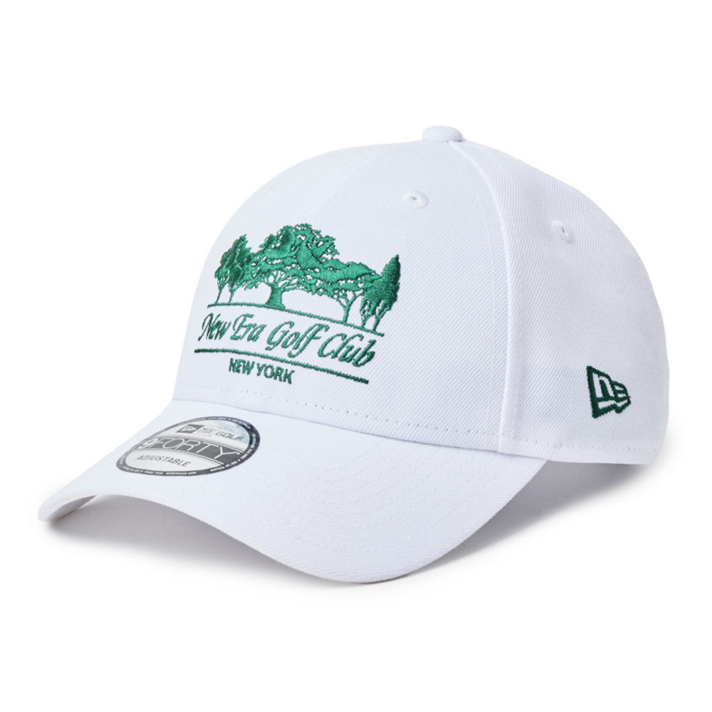 NEWERA GOLF キャップ　白緑 Logo Golf Club Black 9FORTY Velcro Strap Adjustable Cap | New Era